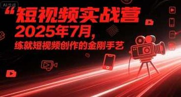 短视频实战营2025年7月，练就短视频创作的金刚手艺，短视频创作巅峰营，实战进阶2025,课程,视频,制作,第1张