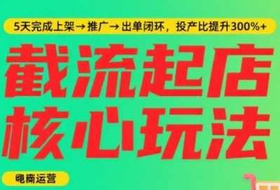 淘宝截流快速起店玩法，掌握暴力快速起店的流程，5天完成上架-推广-出单闭环，淘宝快速起店秘籍，五天爆店秘笈,课程,秘籍,掌握,第1张
