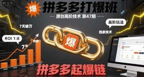 叮当会拼多多打爆班原创高阶技术第47期，拼多多起爆链，拼多多爆款技术高阶第四十七期，叮当会打爆班原创技术新篇章，叮当会拼多多爆款策略深度解析，高阶技术第47期——解锁起爆链的秘密，打造爆款新篇章,基础,新篇章,第1张