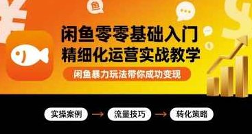 闲鱼零基础入门精细化运营实战教学，闲鱼暴力玩法带你成功变现，闲鱼新手运营实战指南，精细化运营技巧与暴力玩法分享，闲鱼零基础精细运营实战宝典，从新手到高手的蜕变之路，揭秘高效变现策略，深度解析暴力玩法与运营技巧。,课程,基础,赚钱,第1张