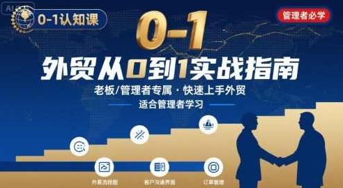 外贸如何快速0-1认知课-适合内贸转外贸的老板，管理者学习，内贸向外贸转型之道，内贸转外贸，快速认知课程，助力老板管理者实现内贸至外贸的转型之道,课程,创业,介绍,第1张