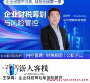王葆青：公司财税筹划与风险管控百度云盘分享，王葆青，企业财税筹划与风险管控策略的百度云盘分享