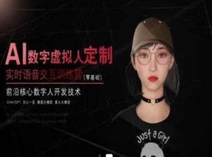 AI数字虚拟人定制,实时语音交互训练营(零基础),前沿核心数字人开发技术,AI数字虚拟人定制,前沿核心数字人开发技术助力零基础实战训练营,AI数字虚拟人定制,前沿技术驱动的实时语音交互训练营(零基础启航,技术赋能实战)