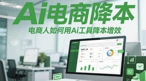 Ai电商降本增效线上课，电商人如何用Ai工具降本增效，AI电商工具助力降本增效，电商人员如何高效运用AI工具，AI工具助力电商降本增效，电商人高效运用AI策略的秘诀