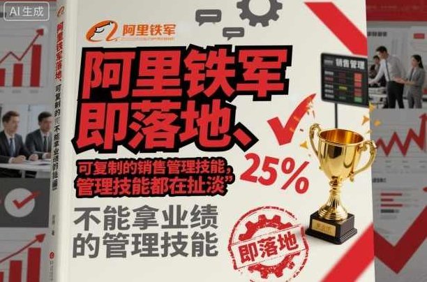 阿里铁军即落地、可复制的销售管理技能，不能拿业绩的管理技能都在扯淡，阿里铁军，实战落地，可复制的销售管理技能——业绩导向的真正价值,课程,第1张