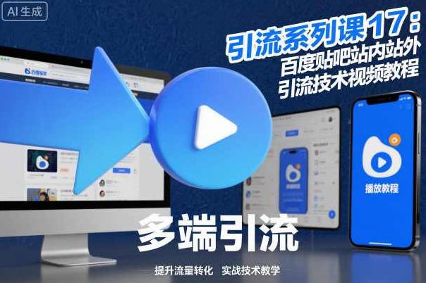 百度贴吧站内站外引流技术视频教程 引流系列课，百度贴吧全方位站内外引流技术视频教程，深度解析系列课程