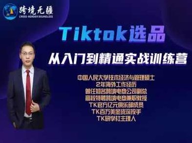 Tiktok选品从入门到精通 跨境无疆跨境电商，TikTok选品策略，从新手入门到精通跨境无疆电商运营之道