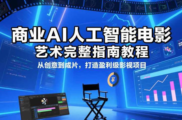 商业AI人工智能电影制作的艺术完整指南教程，从创意到成片，打造盈利级影视项目