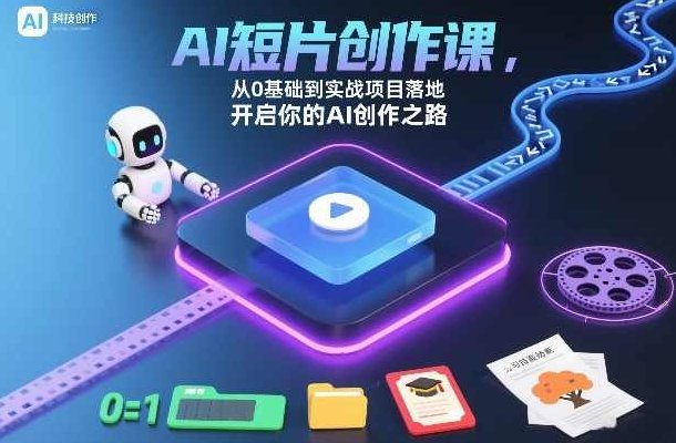 AI短片创作课，从0基础到实战项目落地，开启你的AI创作之路