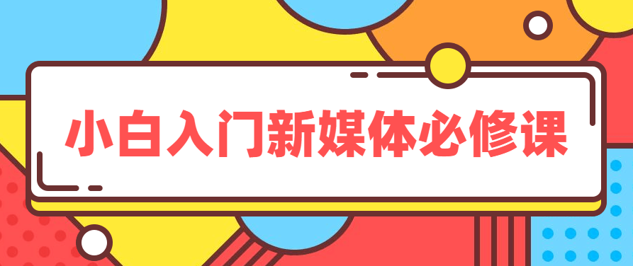 新媒体运营小白入门必修课教程,教程,发展,必修课,第1张