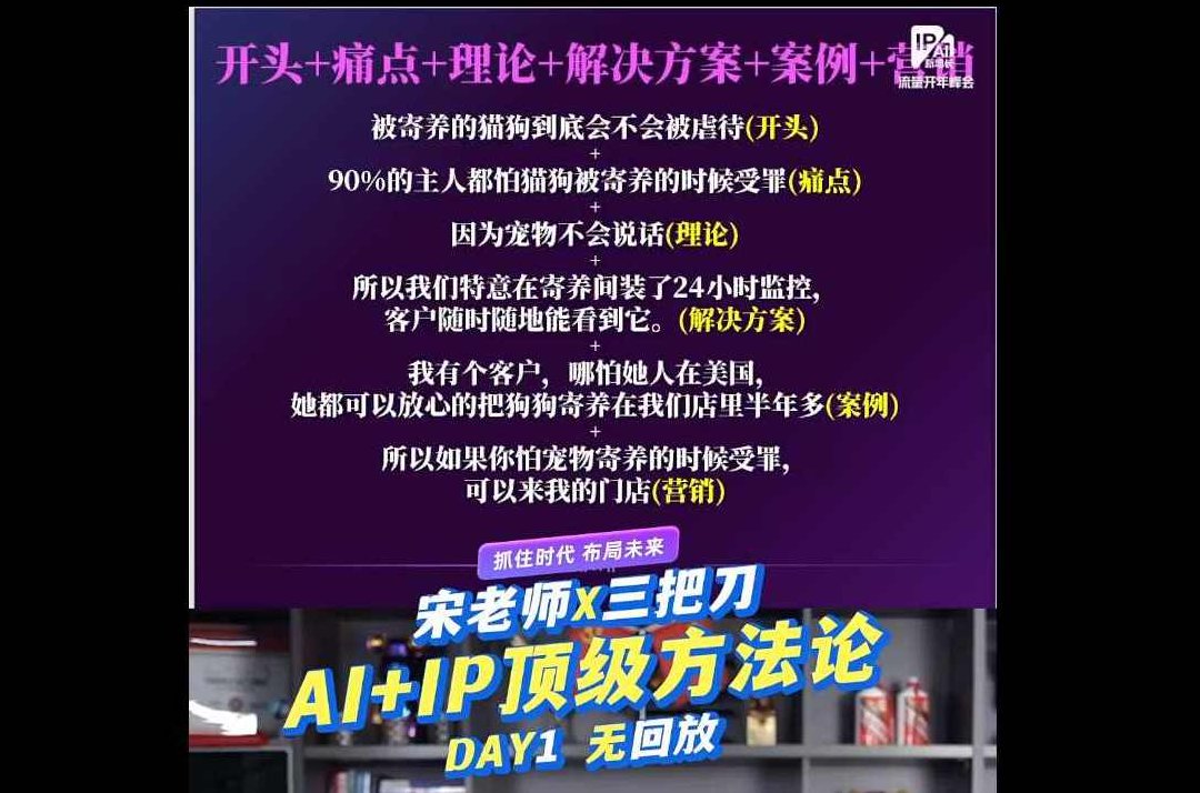 宋老师x三把刀·AI+IP顶级方法论,课程,视频,赚钱,第2张 宋老师x三把刀·AI+IP顶级方法论,课程,视频,赚钱,第2张