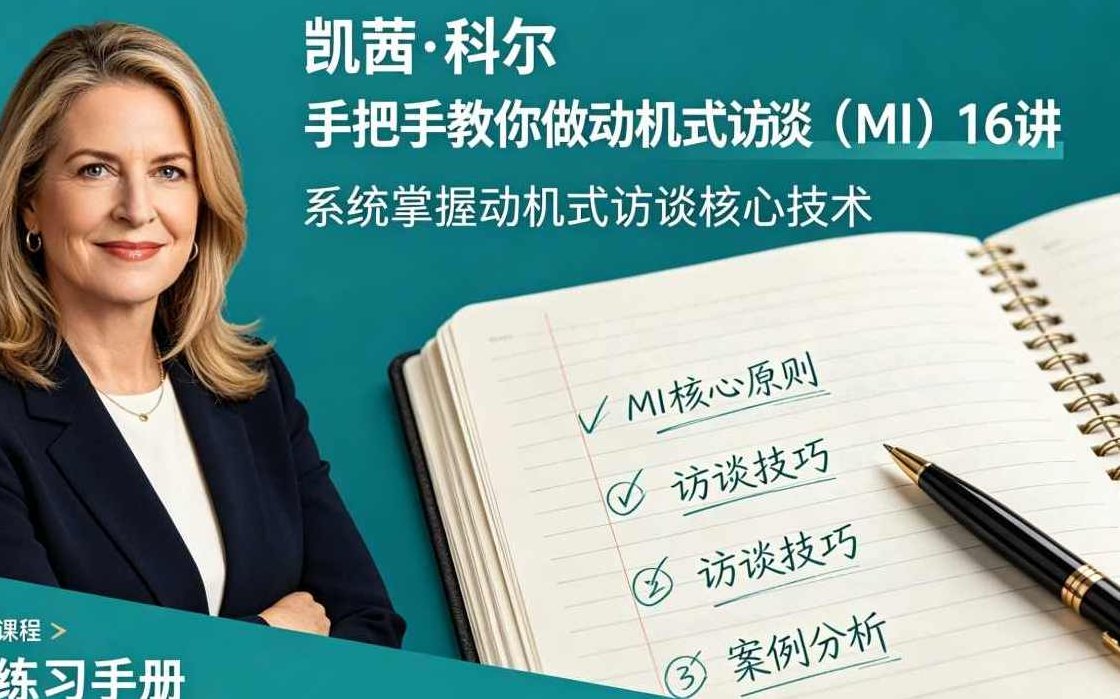 凯茜·科尔 手把手教你做动机式访谈（MI）16讲帮助人们改变视频课