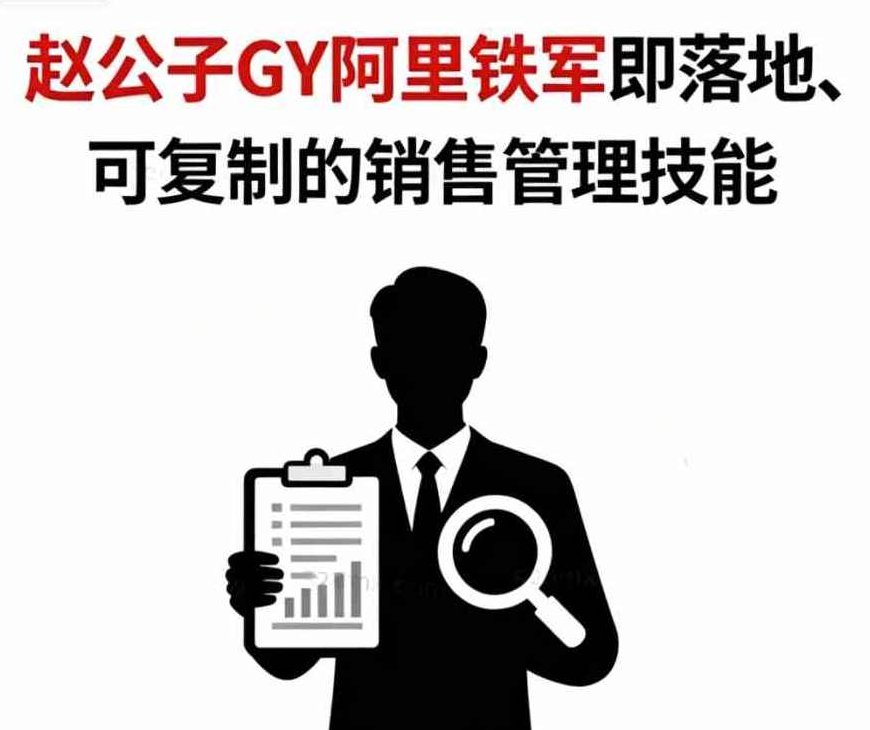 赵公子GY阿里铁军:从销冠到卓越管理者的24堂实战课